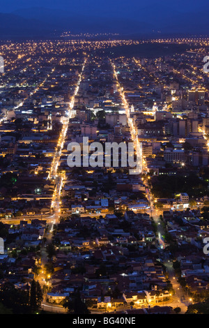 Argentina, Salta Province, Salta, view from Cerro San Bernardo, evening Stock Photo