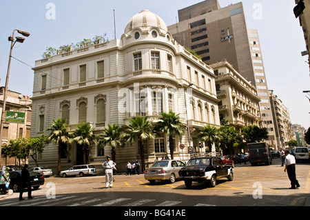 Busy street in downtown Cairo. Stock Photo