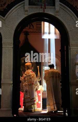 Israel, Jerusalem, the feast of Mary Magdalene at the Russian Orthodox Church of Mary Magdalene on the Mount of Olives Stock Photo