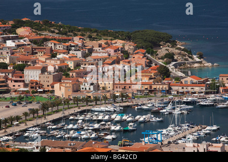 Italy, Sardinia, Northern Sardinia, Palau, view of town harbour Stock Photo