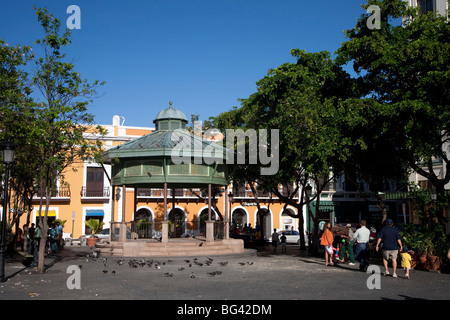 Puerto Rico, San Juan, Old Town, Plaza de Armas Stock Photo