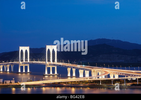 Sai Van bridge at dusk, Macau, China, Asia Stock Photo