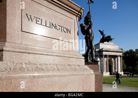 Wellington Arch, Hyde Park Corner, London, England Stock Photo