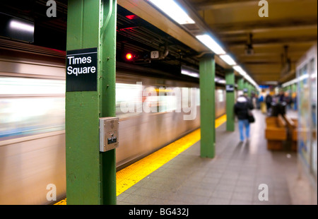 USA, New York, Manhattan, Times Square Subway Station Stock Photo