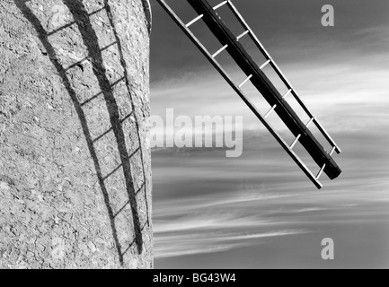 Windmill near Saint Saturnin-les-Apt, Provence, France Stock Photo