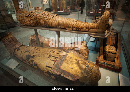 England, London, British Museum, Egyptian Mummies Stock Photo