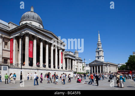 England, London, Trafalgar Square, National Gallery Stock Photo