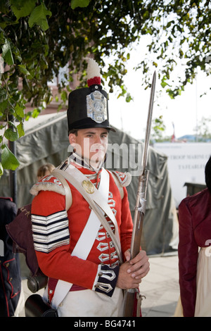 Member of the East Norfolk Militia at Great Yarmouth's annual Maritime festival Stock Photo