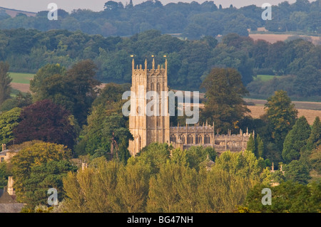 View of the church of St. James and the town of Chipping Camden, Gloucestershire, England, United Kingdom, Europe Stock Photo