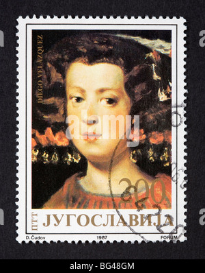 Yugoslavian postage stamp Stock Photo