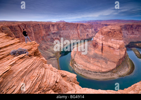 USA, Arizona, Page, Horseshoe Bend Canyon Stock Photo