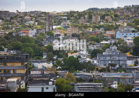 Mauritius, Central Mauritius, Curepipe, town from Trou aux Cerfs crater Stock Photo