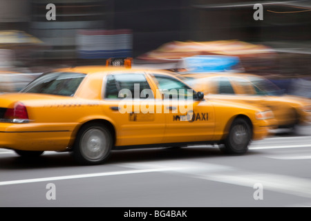 Taxi Cabs, Manhattan, New York City, USA Stock Photo