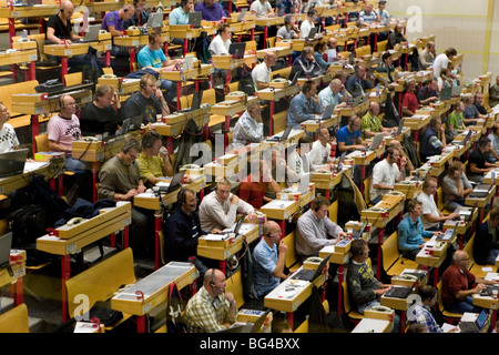 Flower auction in Aalsmeer, a cooperative of 6000 (flower) farmers in The Netherlands Stock Photo