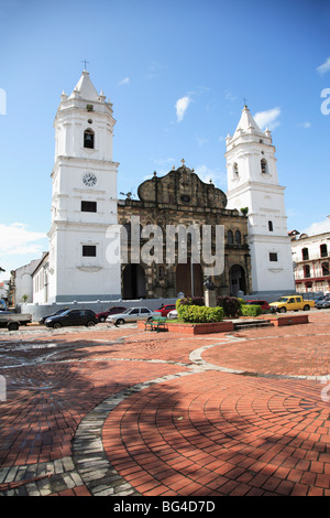 Catedral de Nuestra Senora de la Asuncion, Casco Antiguo, Casco Antiguo, San Felipe District, Old City, Panama City, Panama Stock Photo