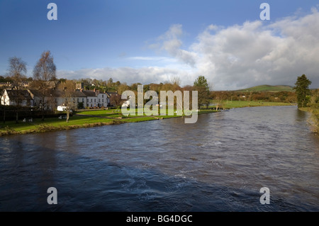 The River Nore in Flood, Inistioge, County Kilkenny, Ireland Stock Photo