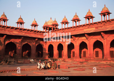 Inner courtyard of Jama Masjid, Fatehpur Sikri, UNESCO World Heritage Site, Uttar Pradesh, India, Asia&#10; Stock Photo