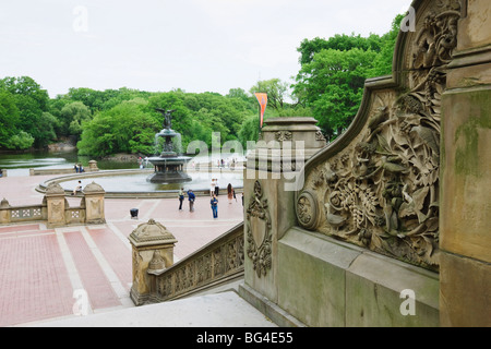 Bethesda Fountain and Terrace, Central Park, Manhattan, New York City, New York, United States of America, North America Stock Photo