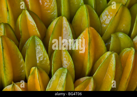 Harvested Starfruit, Carambola. Stock Photo
