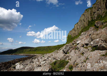 Basalt Columns near Blackwaterfoot, The Isle of Arran, Scotland, June 2009 Stock Photo