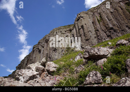Basalt Columns near Blackwaterfoot, The Isle of Arran, Scotland, June 2009 Stock Photo