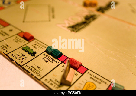 Monopoly game exist already for many generations. This version dates from the second world war. Stock Photo