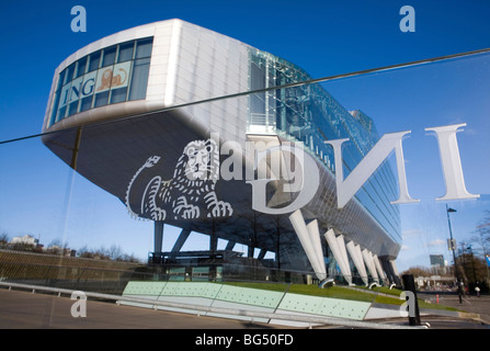 ING bank main office in Amsterdam. Stock Photo