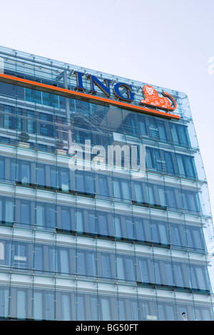 ING bank main office in Amsterdam. Stock Photo