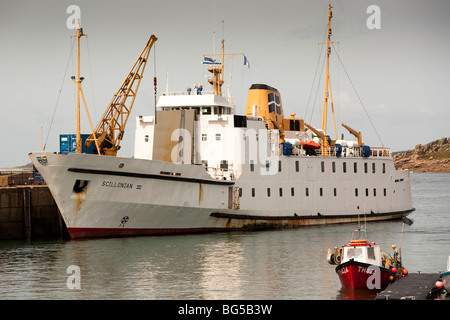 Scillonian III moored in St Mary's Harbour Isles of Scilly Stock Photo