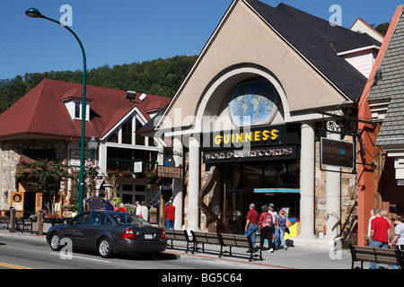 Guinness World of Records museum building in Gatlinburg Tennessee in USA US North America US daily life everyday lifestyle horizontal hi res Stock Photo