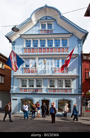 Traditional heritage wooden house in Appenzell Switzerland Stock Photo