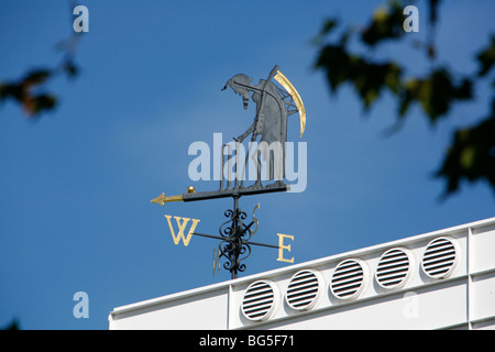 Old Father Time weather vane at Lord's Cricket Ground, St John's Wood, London, UK Stock Photo