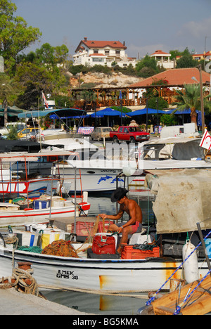 NORTH CYPRUS. The fishing village of Bogaz (Bogazi) at the south-western end of the Karpaz peninsula. Stock Photo