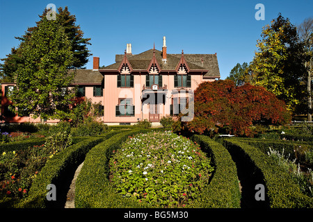 Roseland Cottage and gardens, Woodstock, Connecticut, CT Stock Photo