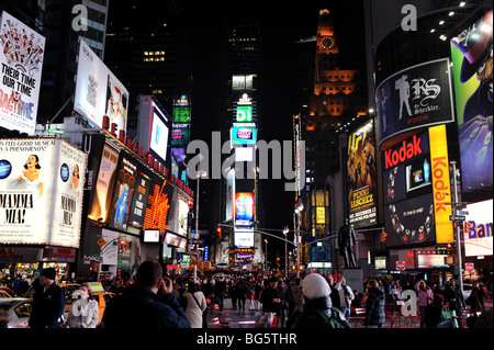 Crowds in Times Square in Manhattan New York USA Stock Photo