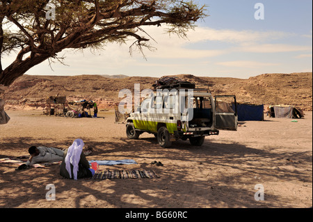 Egypt, Sinai,Bedouin Desert Camp, Men Making Traditional Fatir, Or ...