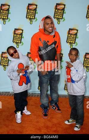 CHRIS BROWN NICKELODEON'S 21ST KIDS CHOICE AWARDS UCLA WESTWOOD LOS ANGELES USA 29 March 2008 Stock Photo