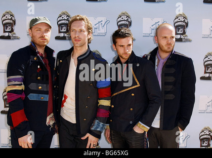 COLDPLAY 2008 MTV MOVIE AWARDS UNIVERSAL STUDIOS CALIFORNIA USA 01 June 2008 Stock Photo