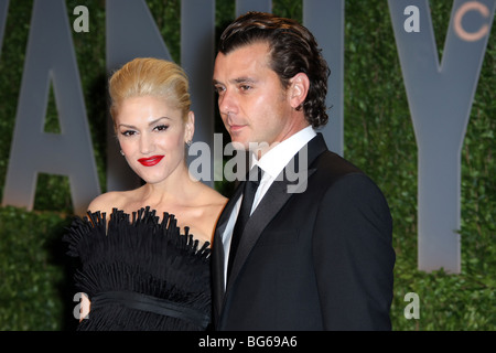 GWEN STEFANI GAVIN ROSSDALE 2009 VANITY FAIR OSCAR PARTY WEST HOLLYWOOD LOS ANGELES CA USA 22 February 2009 Stock Photo