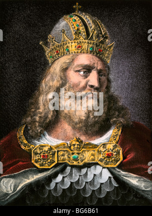 Portrait of King Charlemagne, King of the Franks Stock Photo: 104149763 ...