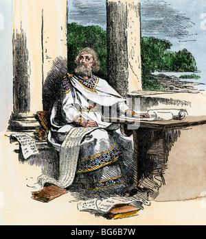 Translation of bible into gothic language hi-res stock photography