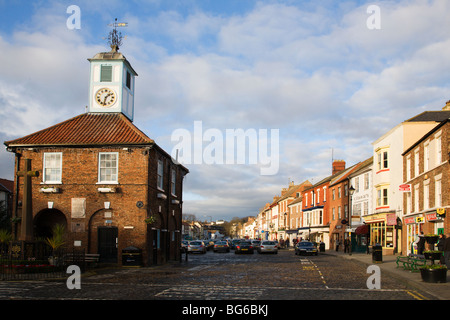 Yarm Town Hall and Market Place Stockton on Tees England Stock Photo