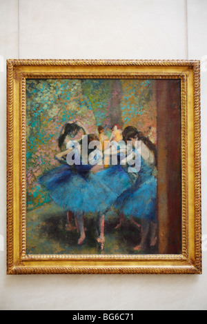 Blue Dancers by Edgar Degas, d'Orsay Museum, Paris, France Stock Photo