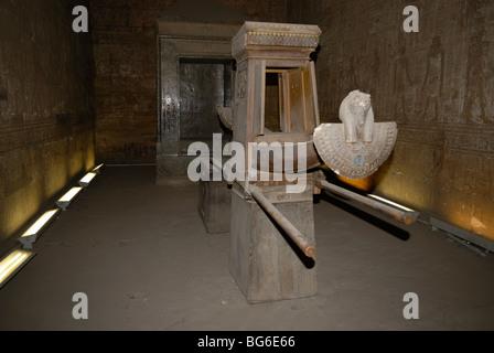 Sanctuary of Horus at Edfu temple of Horus, Egypt Stock Photo