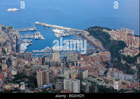 View on the Principality of Monaco, Mediterranean Sea Stock Photo