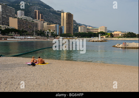 View on the Principality of Monaco, Mediterranean Sea Stock Photo