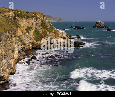 CALIFORNIA - View of the Pacific Coast south of Arch Rock in Point Reyes National Seashore. Stock Photo