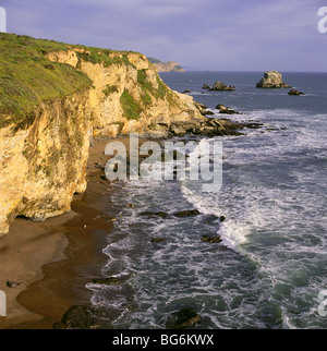 CALIFORNIA - Pacific Coast south of Arch Rock in Point Reyes National Seashore. Stock Photo