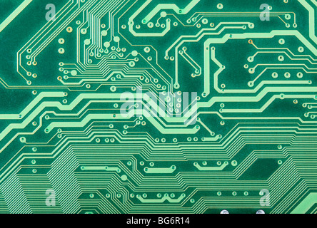 Technological texture of a electronic plate with paths Stock Photo - Alamy
