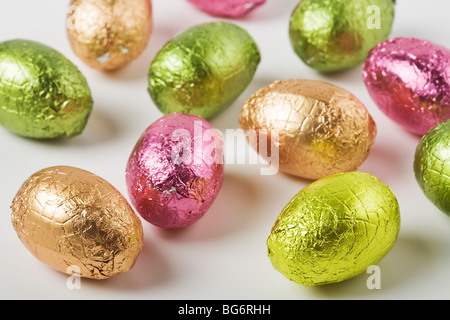Easter egg candies close up Stock Photo
